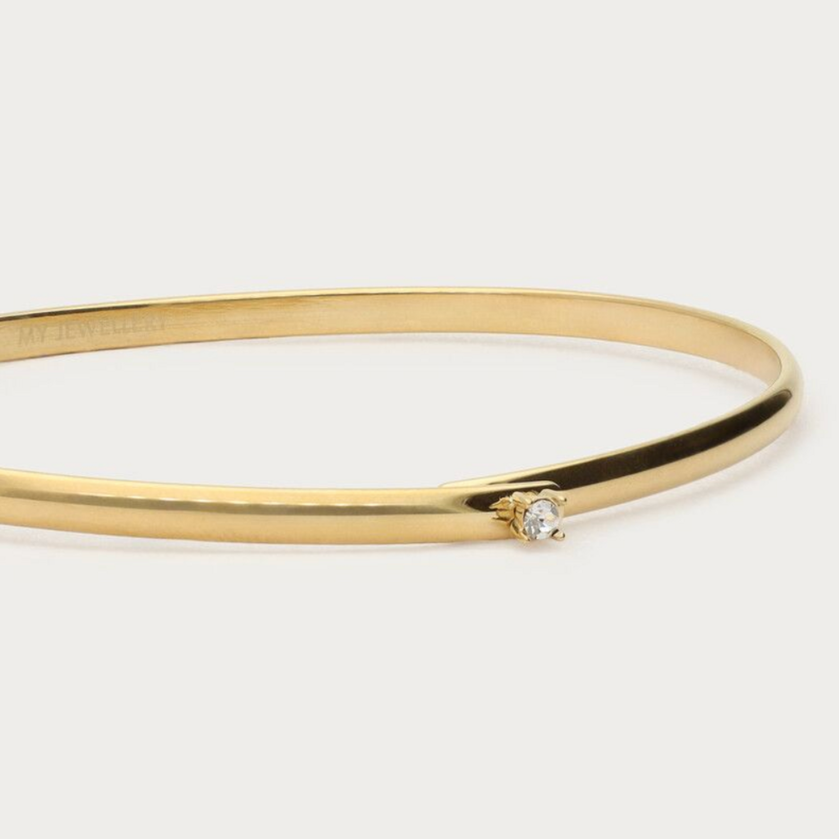 MY JEWELLERY MY JEWELLERY - Love bangle met mini strass steen goud