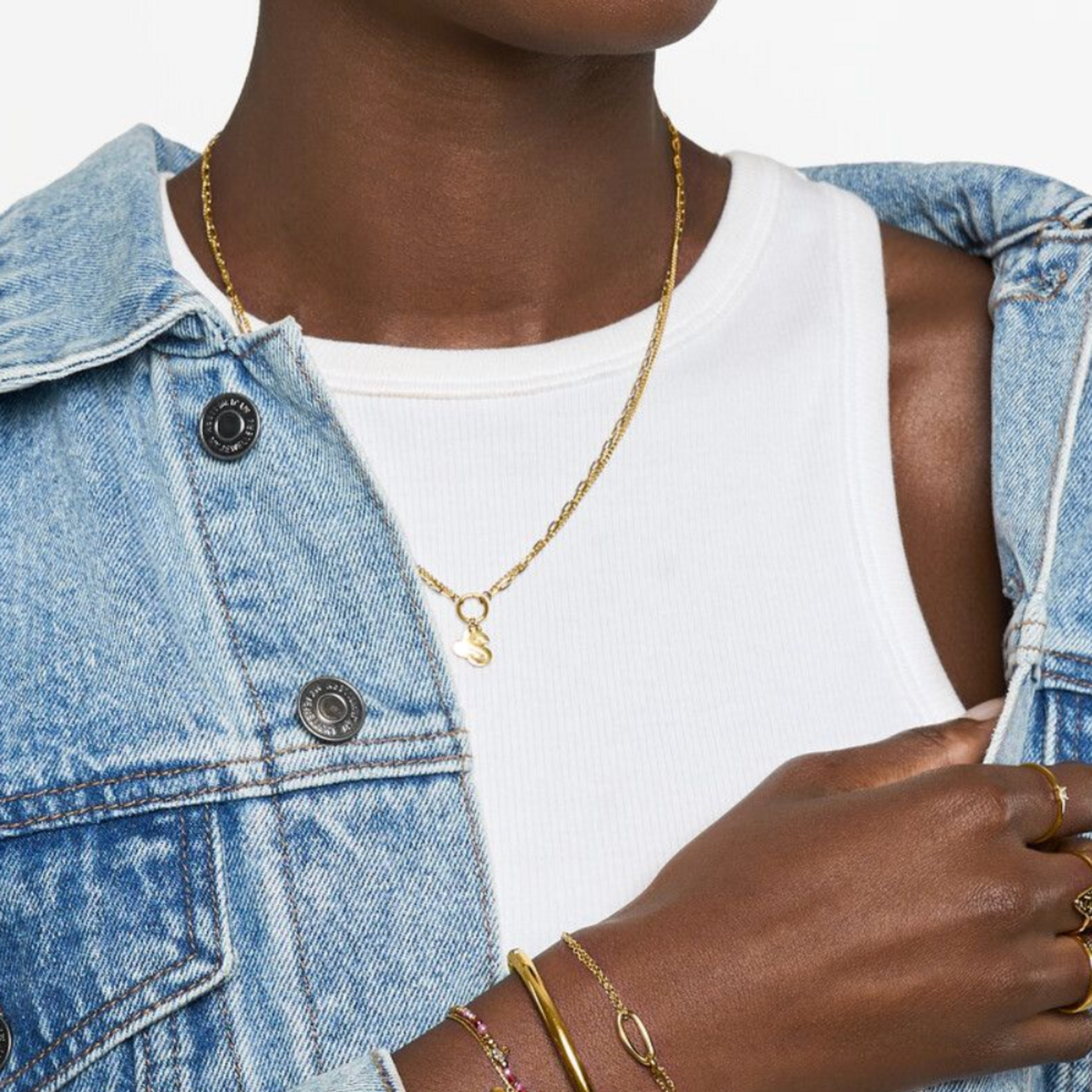 MY JEWELLERY MY JEWELLERY - Driedubbele armband met roze kralen en hartje