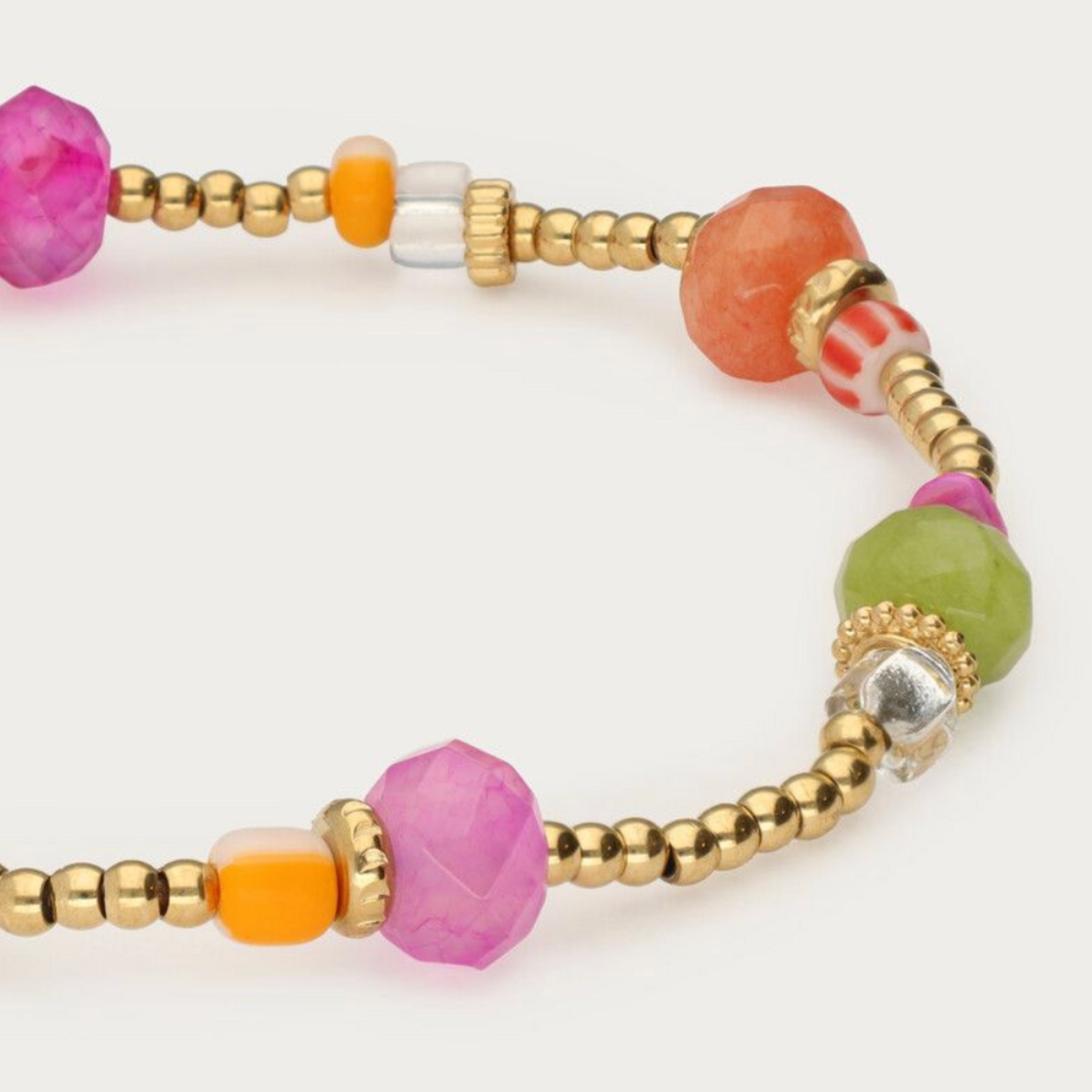 MY JEWELLERY MY JEWELLERY - Armbanden set bold & multikleur kralen goud