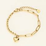 MY JEWELLERY MY JEWELLERY - Armband met chain en hartje goud