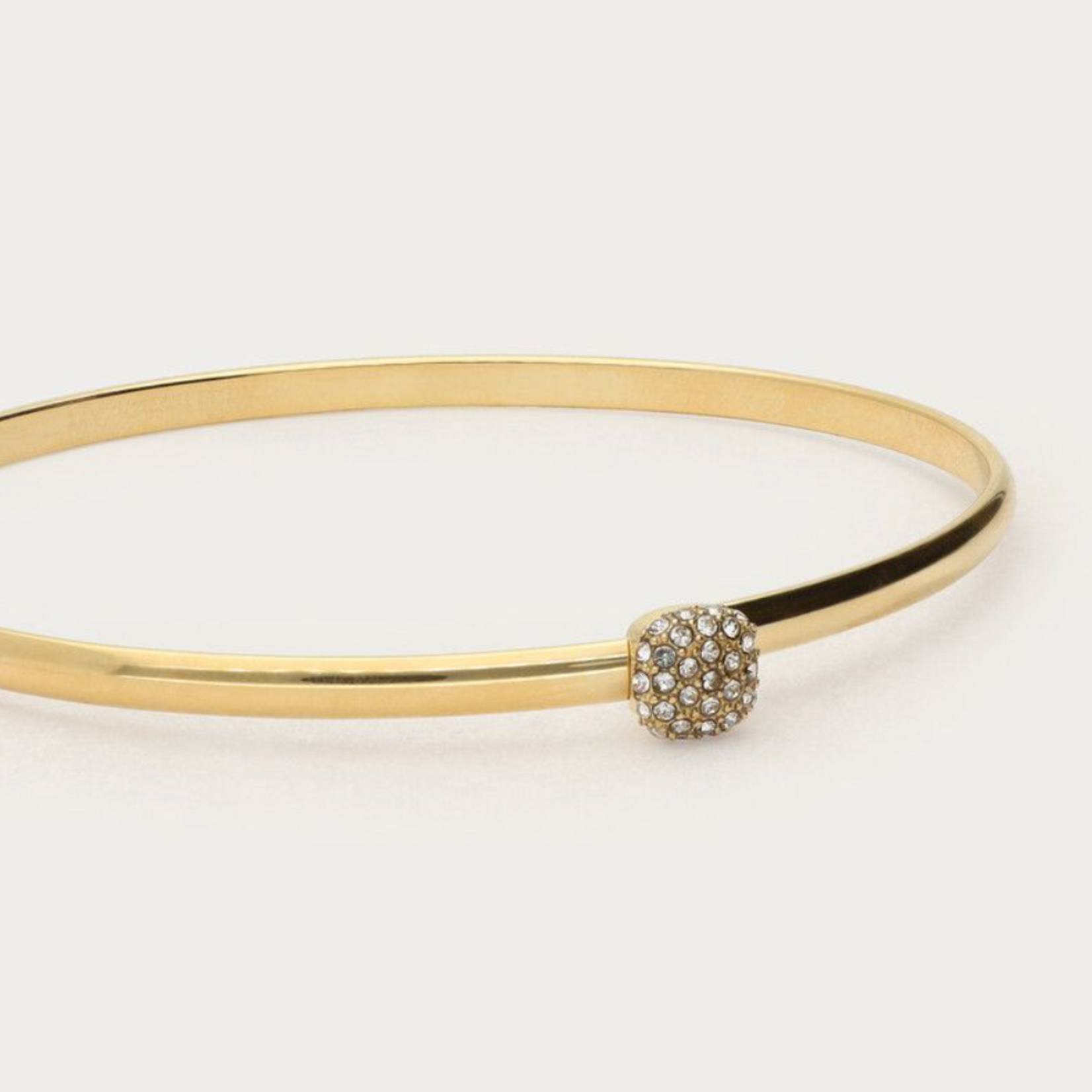 MY JEWELLERY MY JEWELLERY - Love bangle met grote strass steen goud