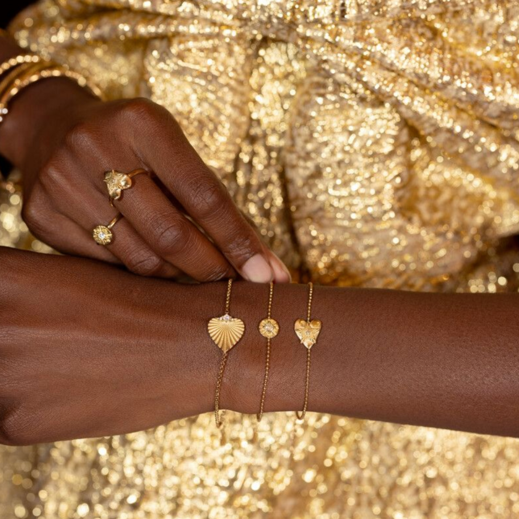 MY JEWELLERY MY JEWELLERY - Midnight armband cirkel met strass goud