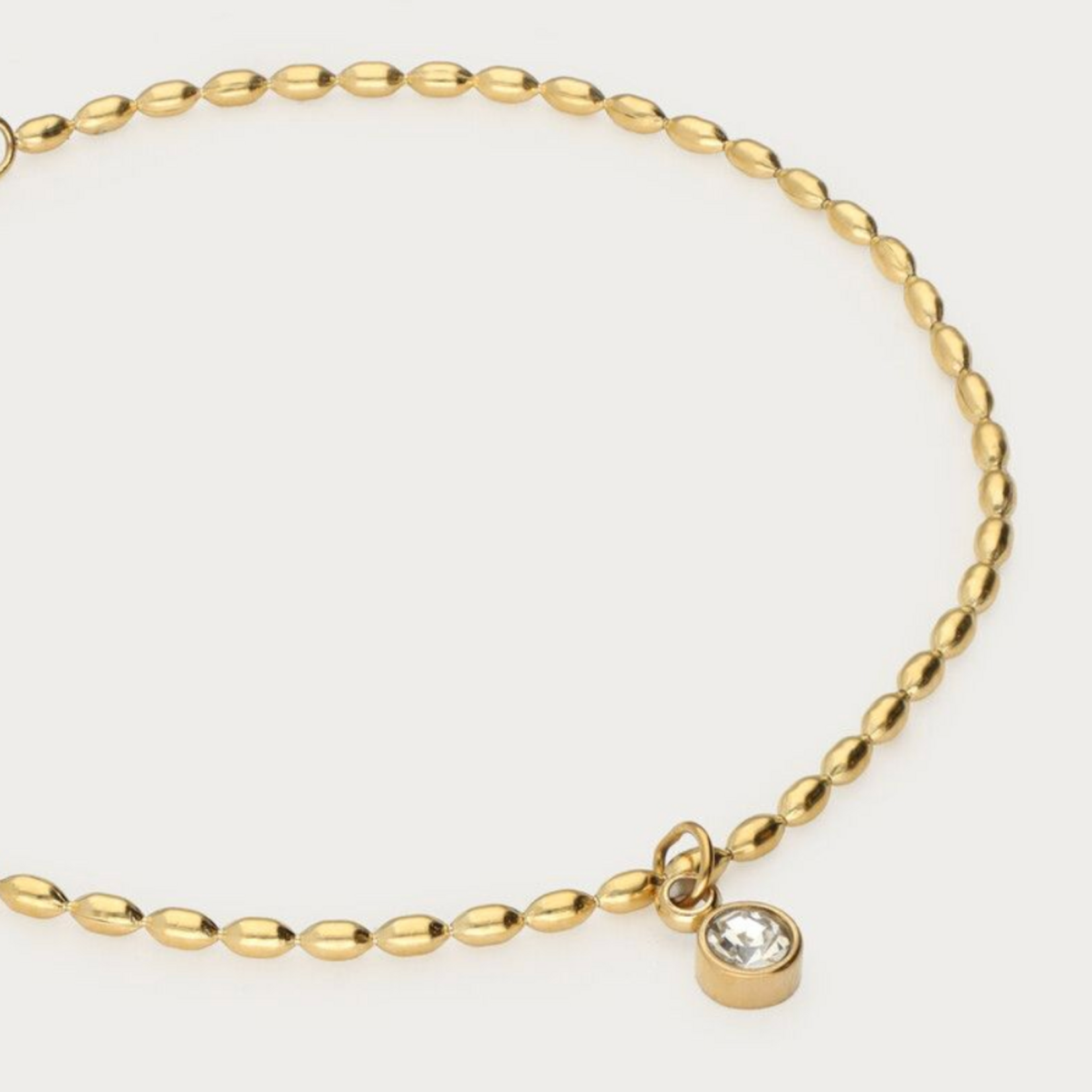 MY JEWELLERY MY JEWELLERY - Minimalistische armband met mini strass bedel goud