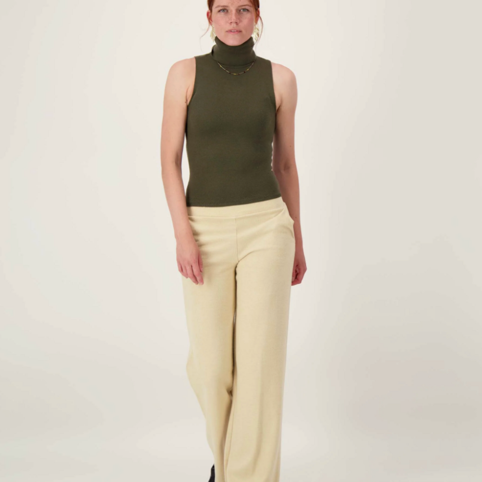 ZUSSS ZUSSS - Visgraat broek beige