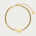 MY JEWELLERY MY JEWELLERY - Armband met munt & schakels goud