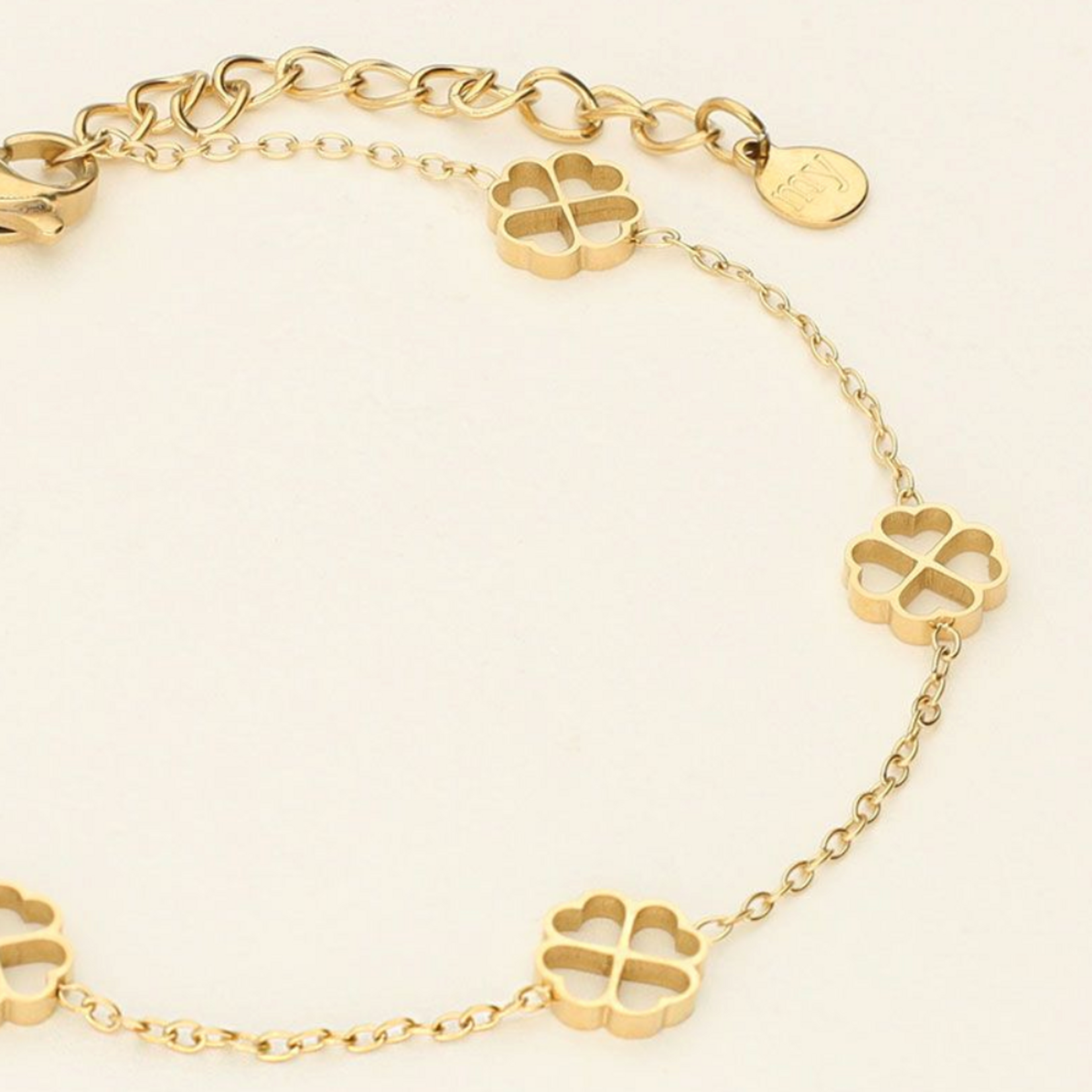MY JEWELLERY MY JEWELLERY - Armband met klavertjes goud