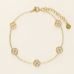 MY JEWELLERY MY JEWELLERY - Armband met klavertjes goud