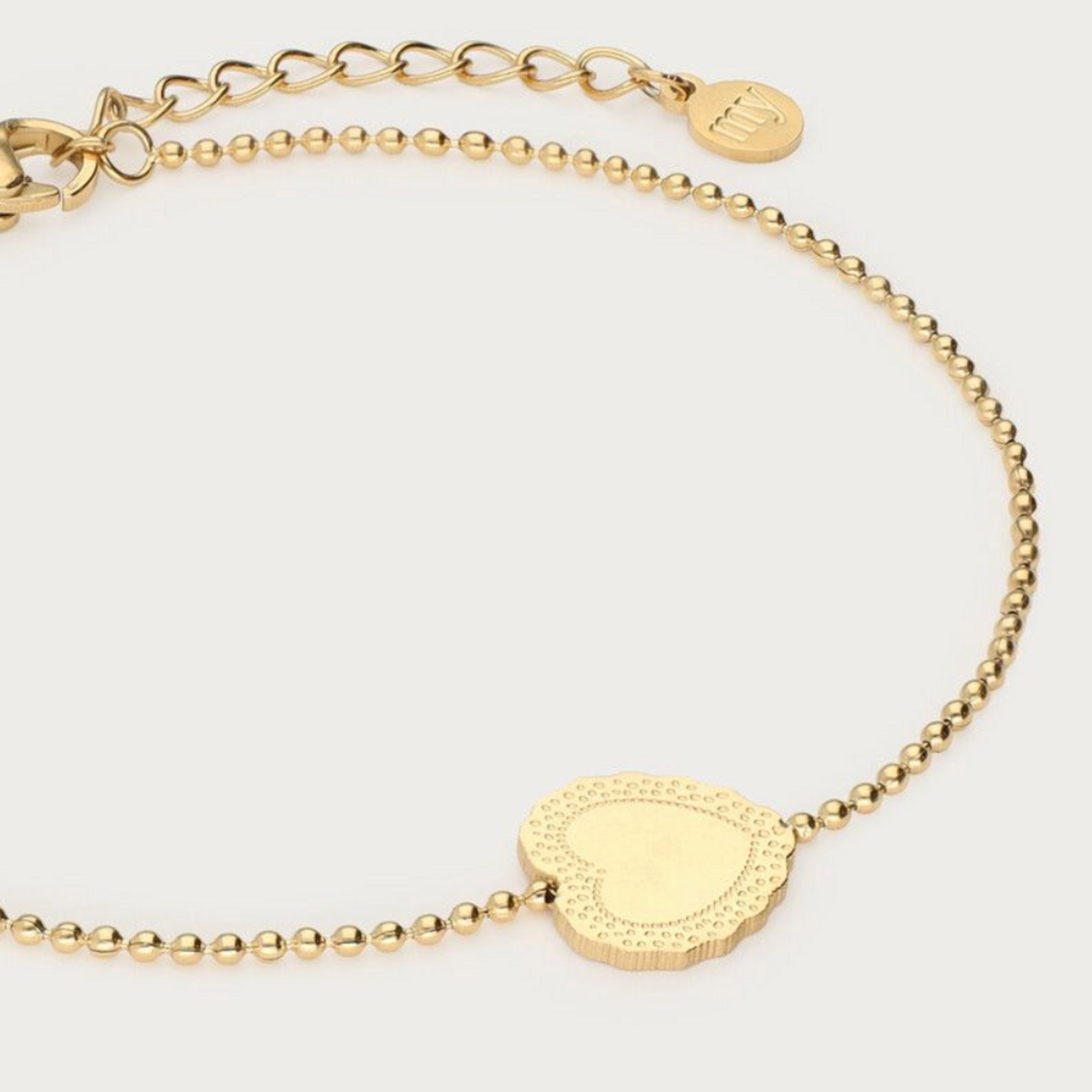 MY JEWELLERY MY JEWELLERY - Love armband met hartvormige bedel goud