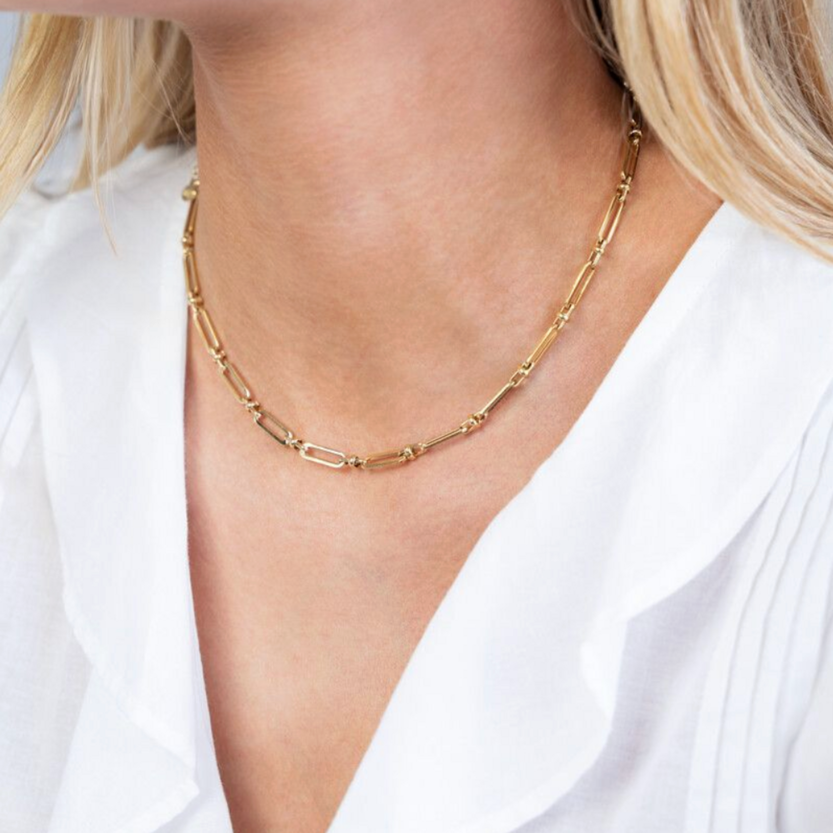 MY JEWELLERY MY JEWELLERY - Love minimalistische schakelketting goud