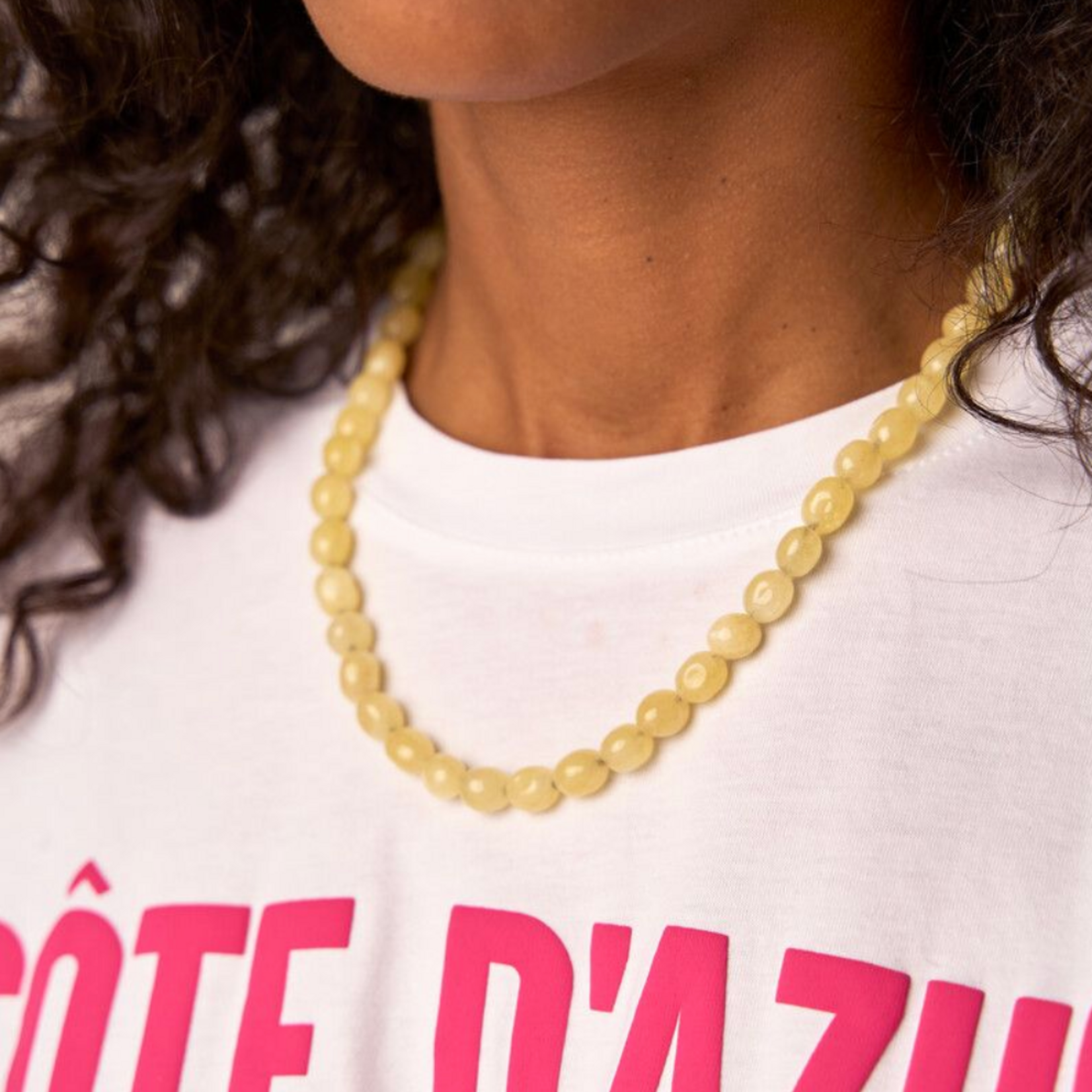 MY JEWELLERY MY JEWELLERY - Licht gele ketting met kralen