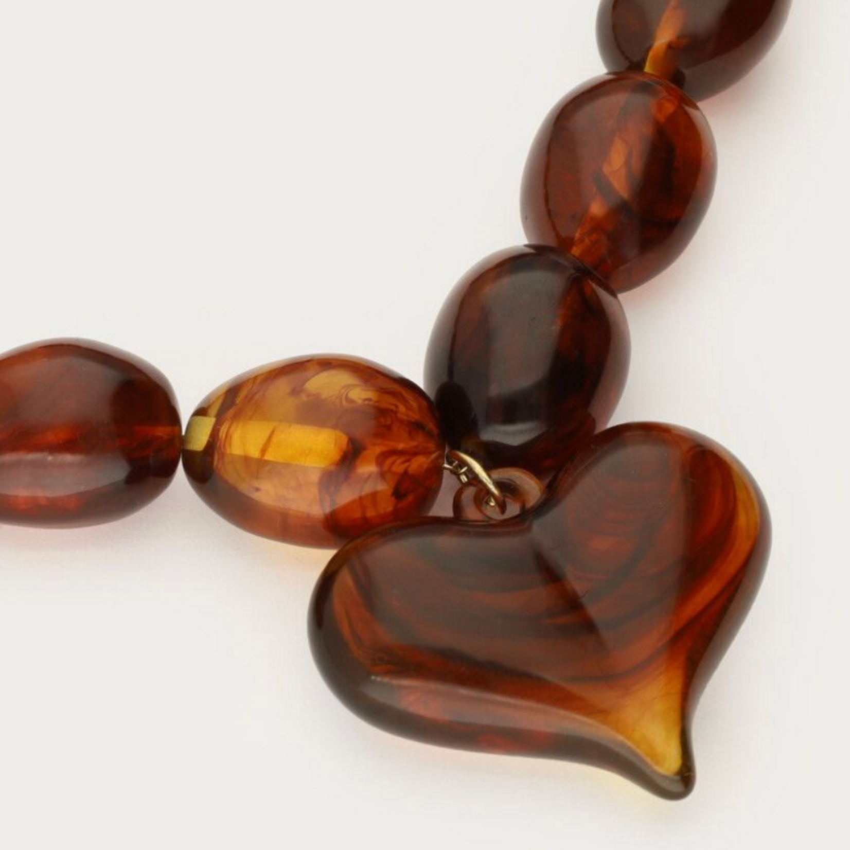 MY JEWELLERY MY JEWELLERY - Bruine hartjes bedel