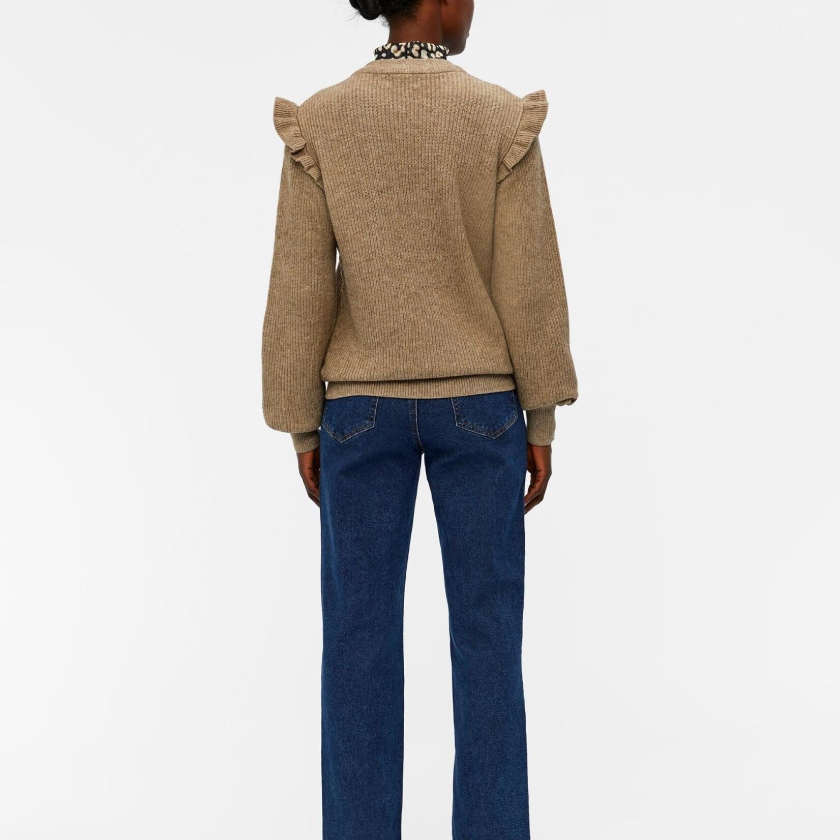 OBJECT OBJECT - Trui Malena ruffle fossil MAAT S