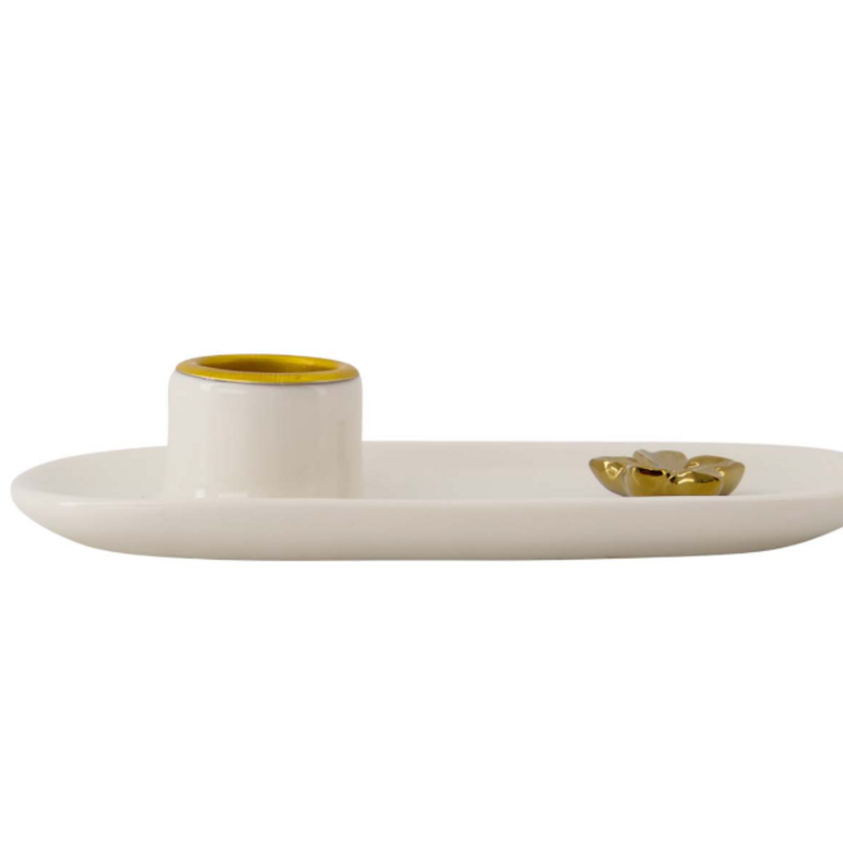 ZUSSS ZUSSS - Kandelaar keramiek met bloem