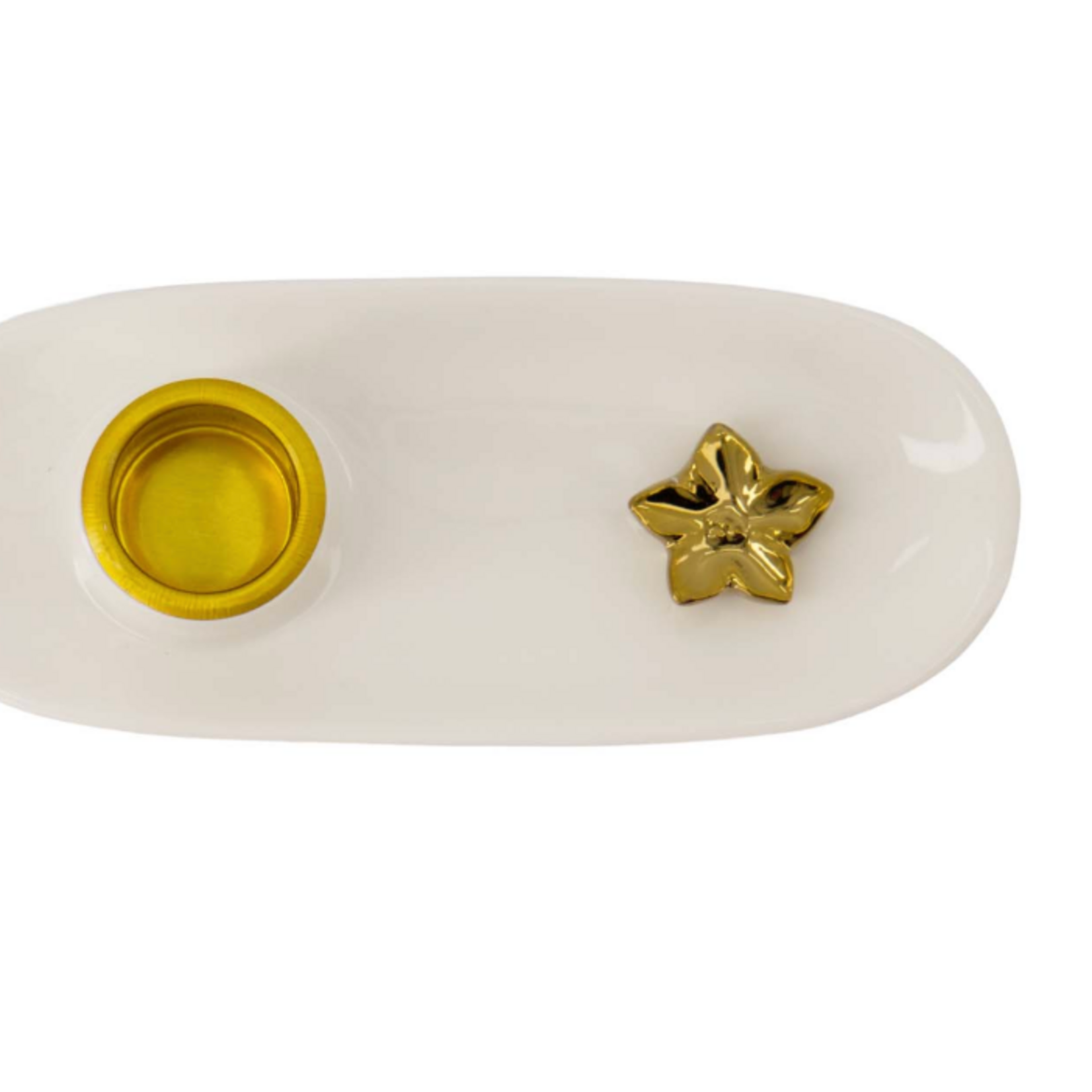 ZUSSS ZUSSS - Kandelaar keramiek met bloem