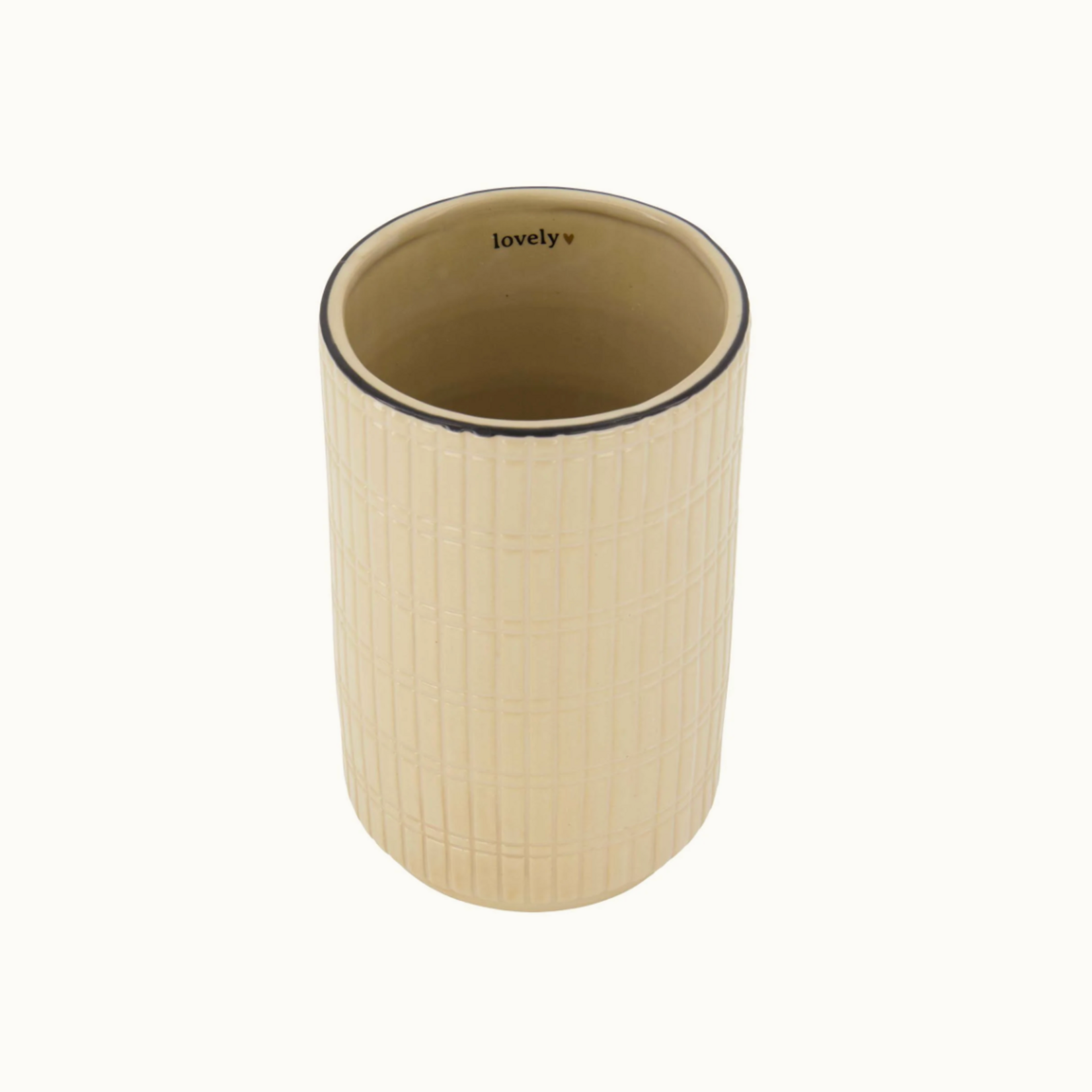 ZUSSS ZUSSS - Vaas keramiek relief lovely zand