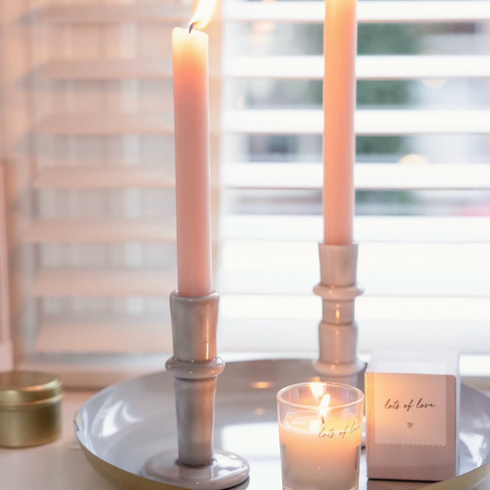 ZUSSS ZUSSS - Geurkaars glas in doosje lots of love wit/goud/zand