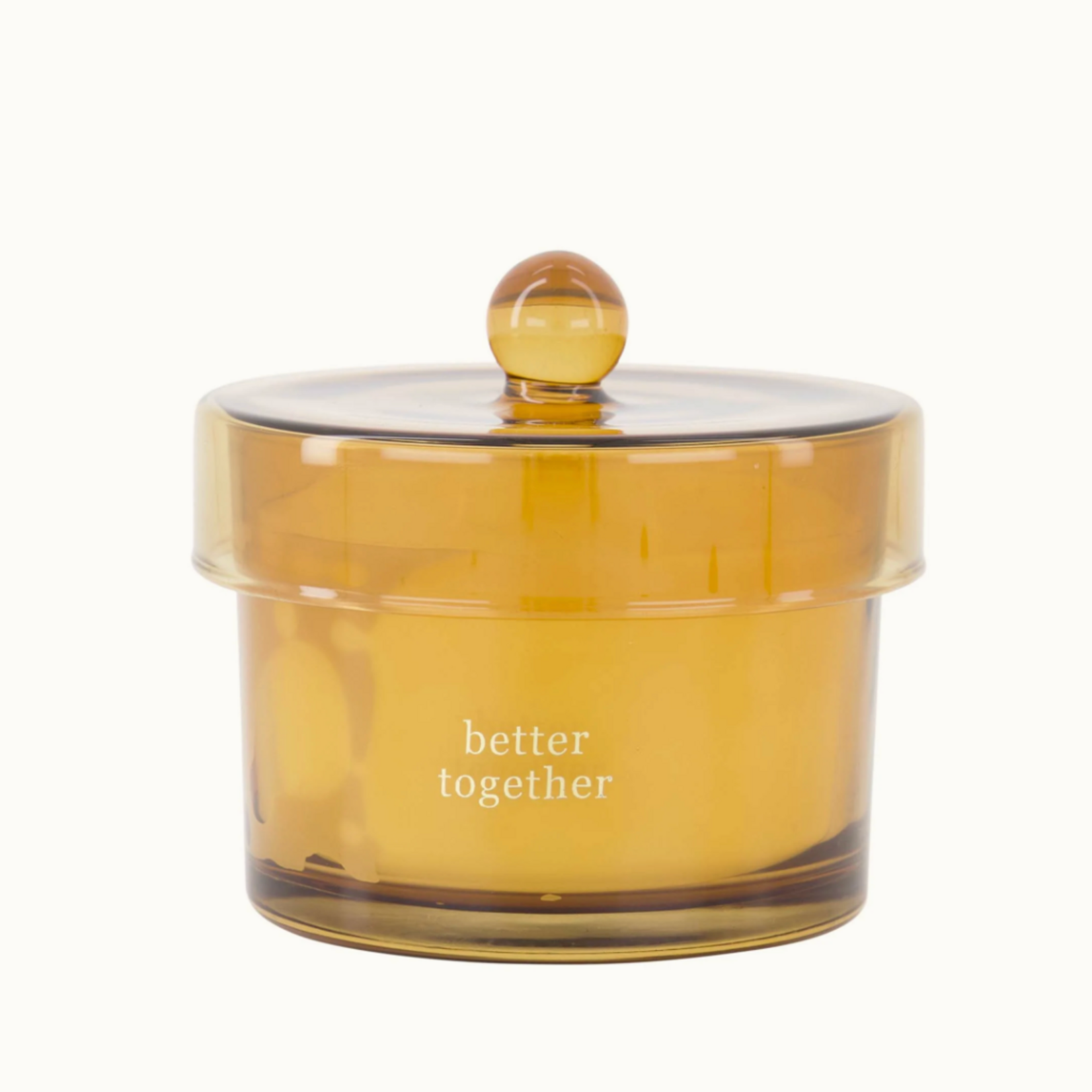 ZUSSS ZUSSS - Geurkaars glas met deksel better together transparant/goud