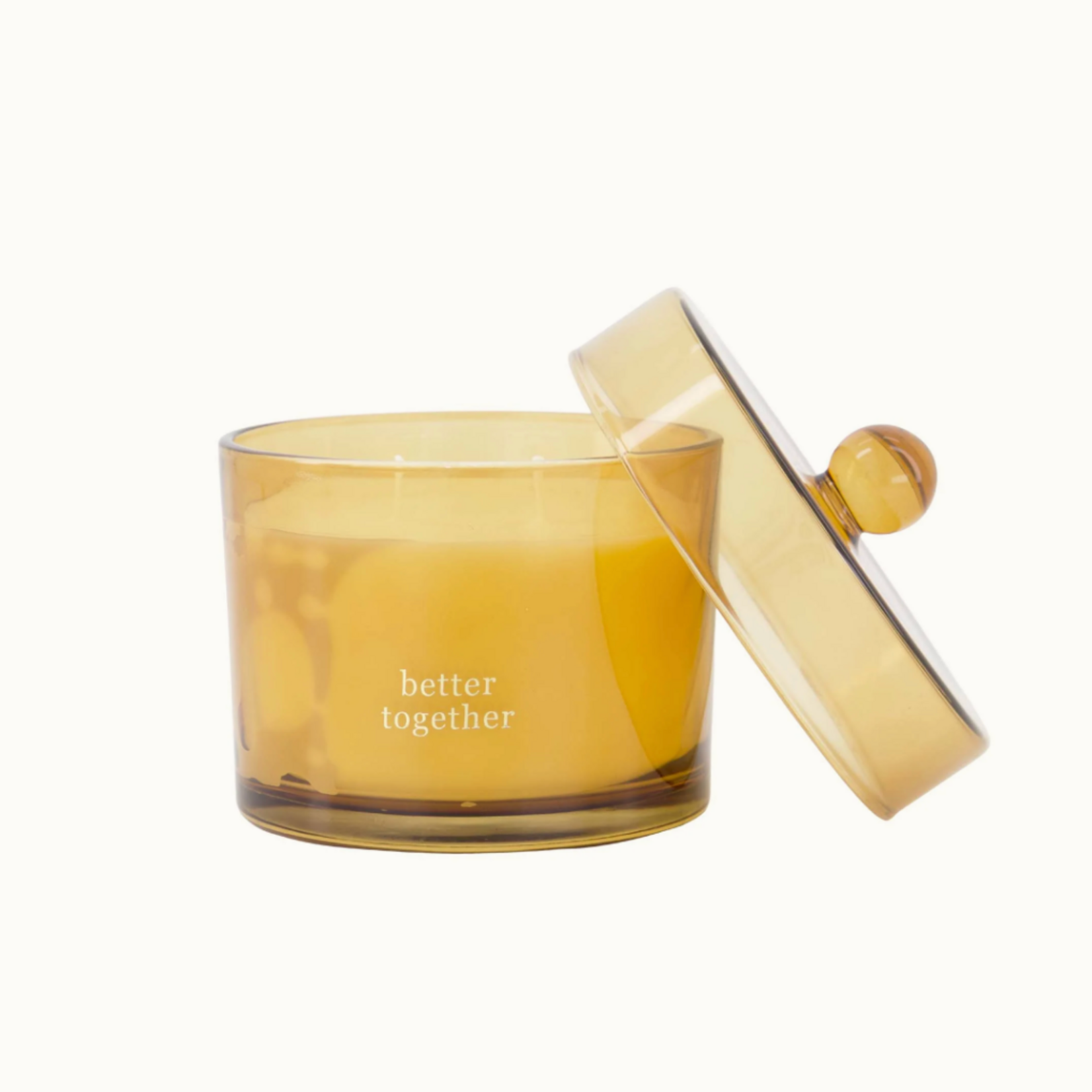 ZUSSS ZUSSS - Geurkaars glas met deksel better together transparant/goud