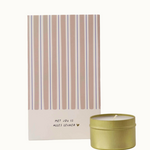 ZUSSS ZUSSS - Geurkaars tin in zakje met jou is alles leuker zand/lila