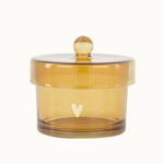 ZUSSS ZUSSS - Bewaarpot glas met deksel hartje transparant/goud