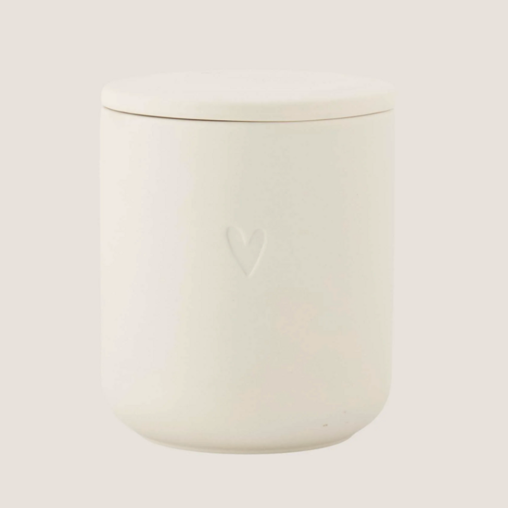 ZUSSS ZUSSS - Geurkaars keramiek hartje off white