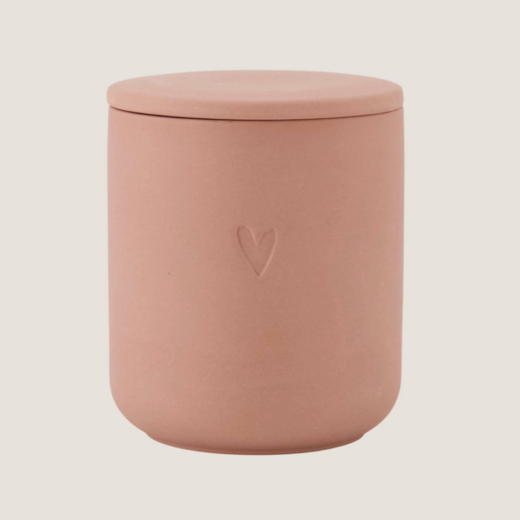 ZUSSS ZUSSS - Geurkaars keramiek hartje donkerroze