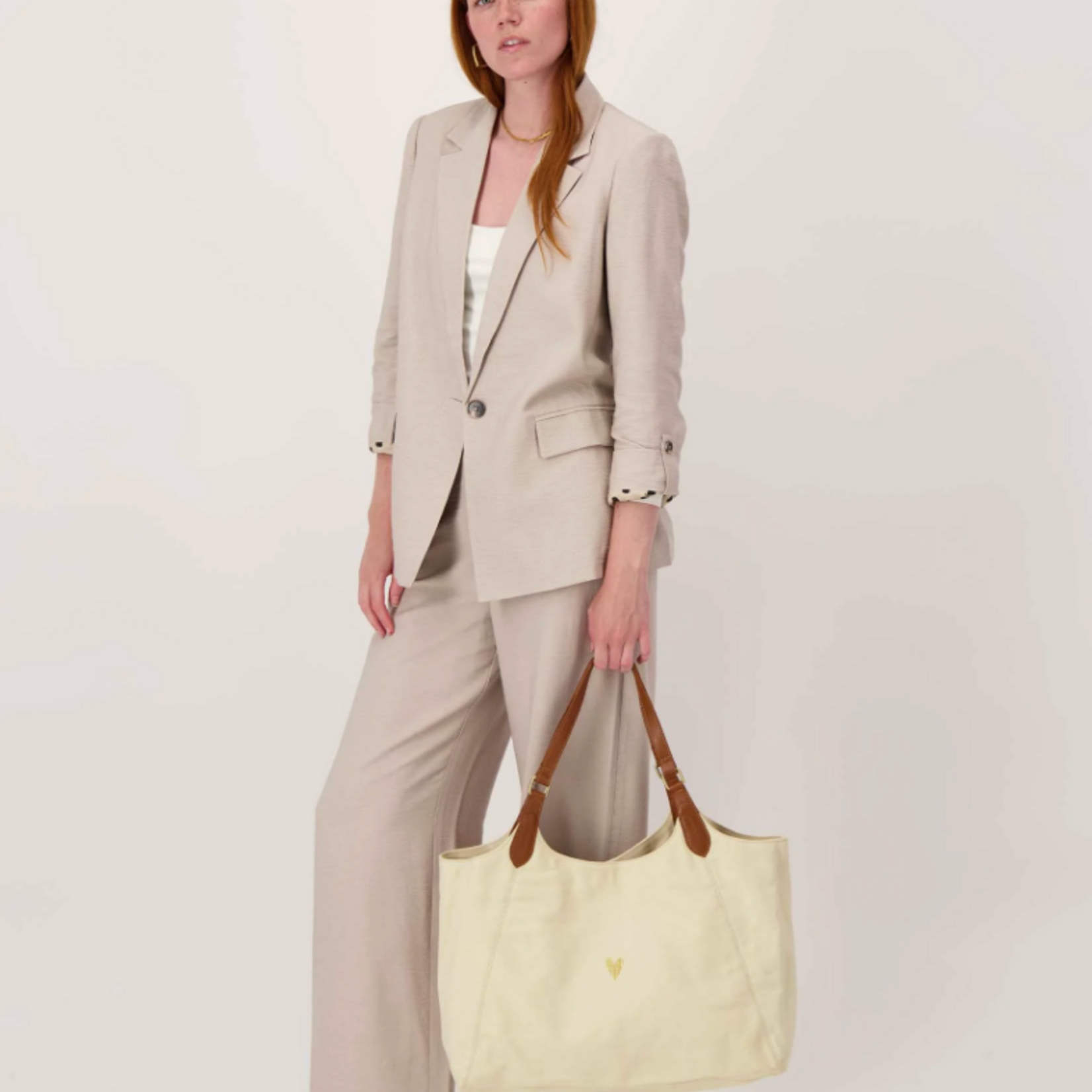 ZUSSS ZUSSS - Love tote bag met leren details kit