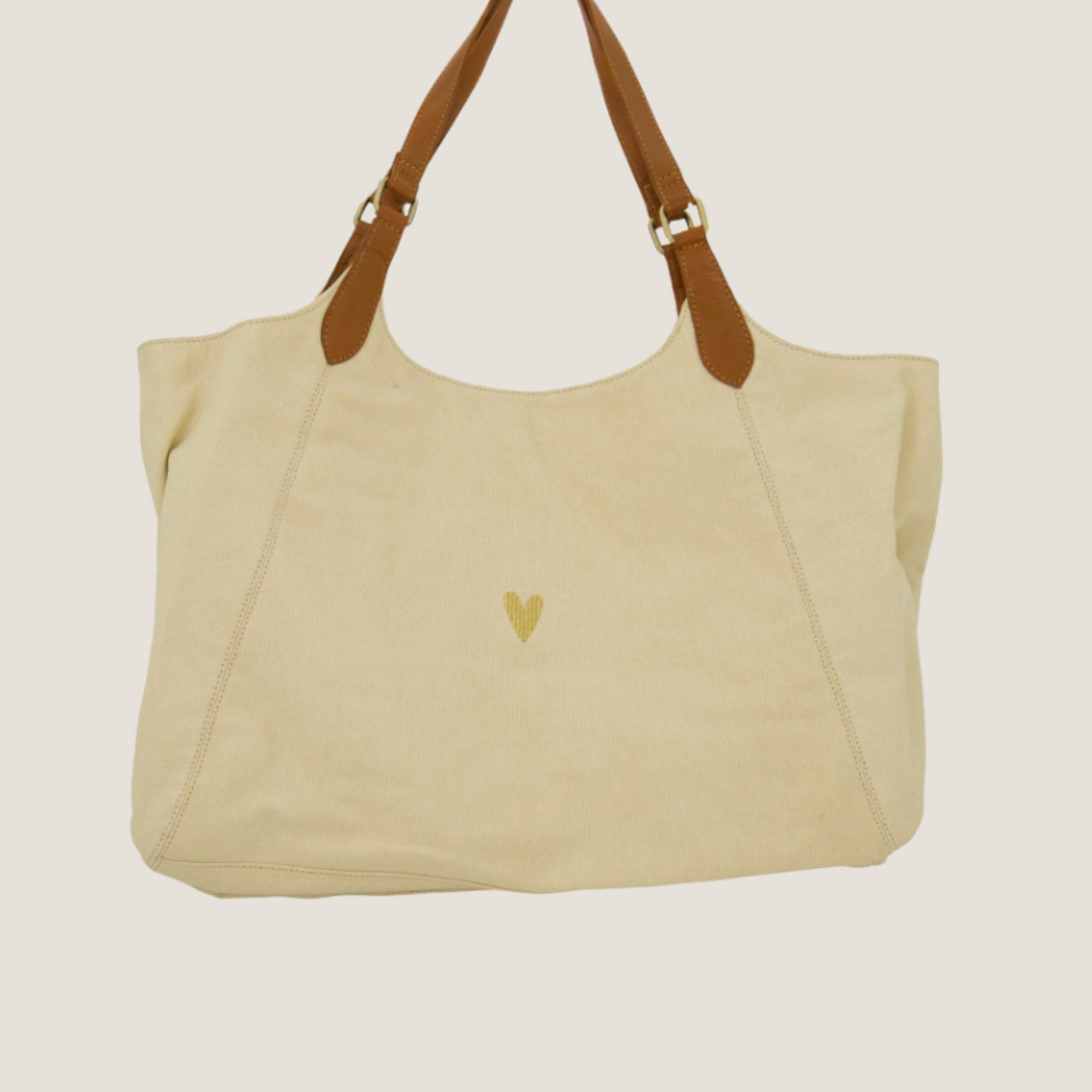 ZUSSS ZUSSS - Love tote bag met leren details kit