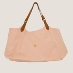 ZUSSS ZUSSS - Love tote bag met leren details crispy pink