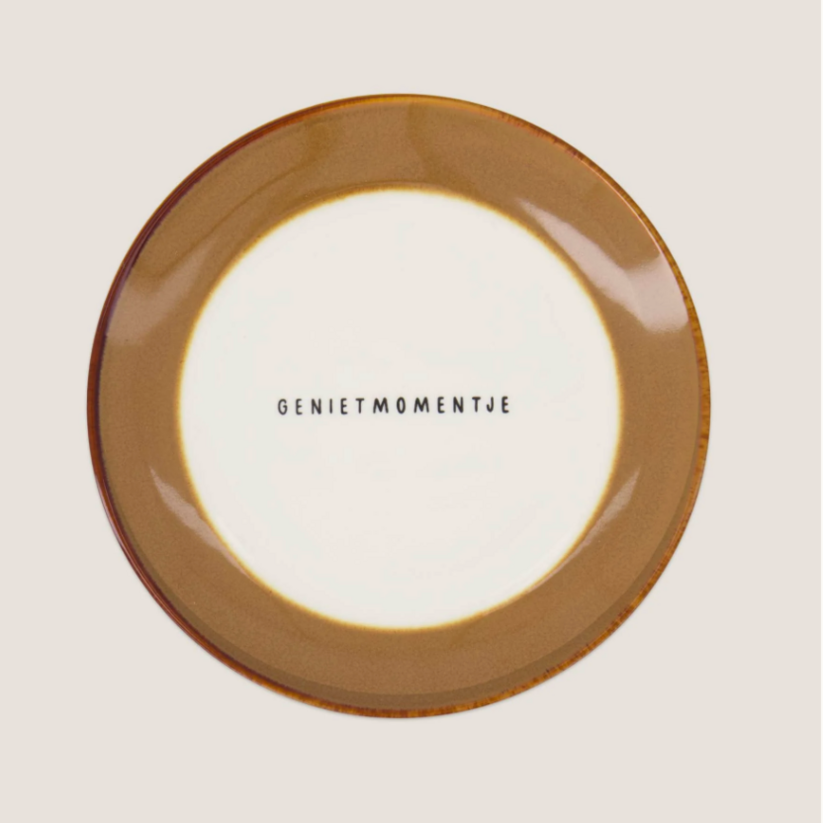 ZUSSS ZUSSS - Gebaksbordje genietmomentje wit/bruin