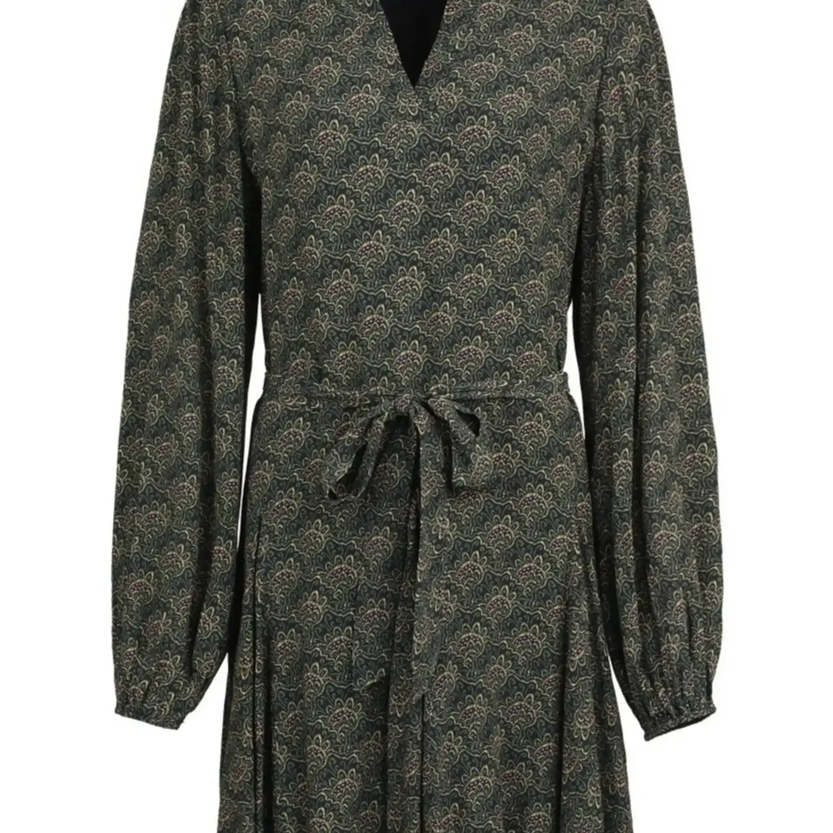 FLURESK FLURESK - Jurk palmer black/teagreen MAAT 38