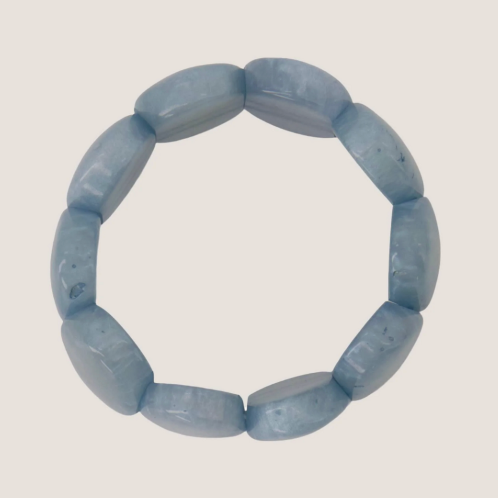 ZUSSS ZUSSS - Armband van kralen elastiek cornflower blue