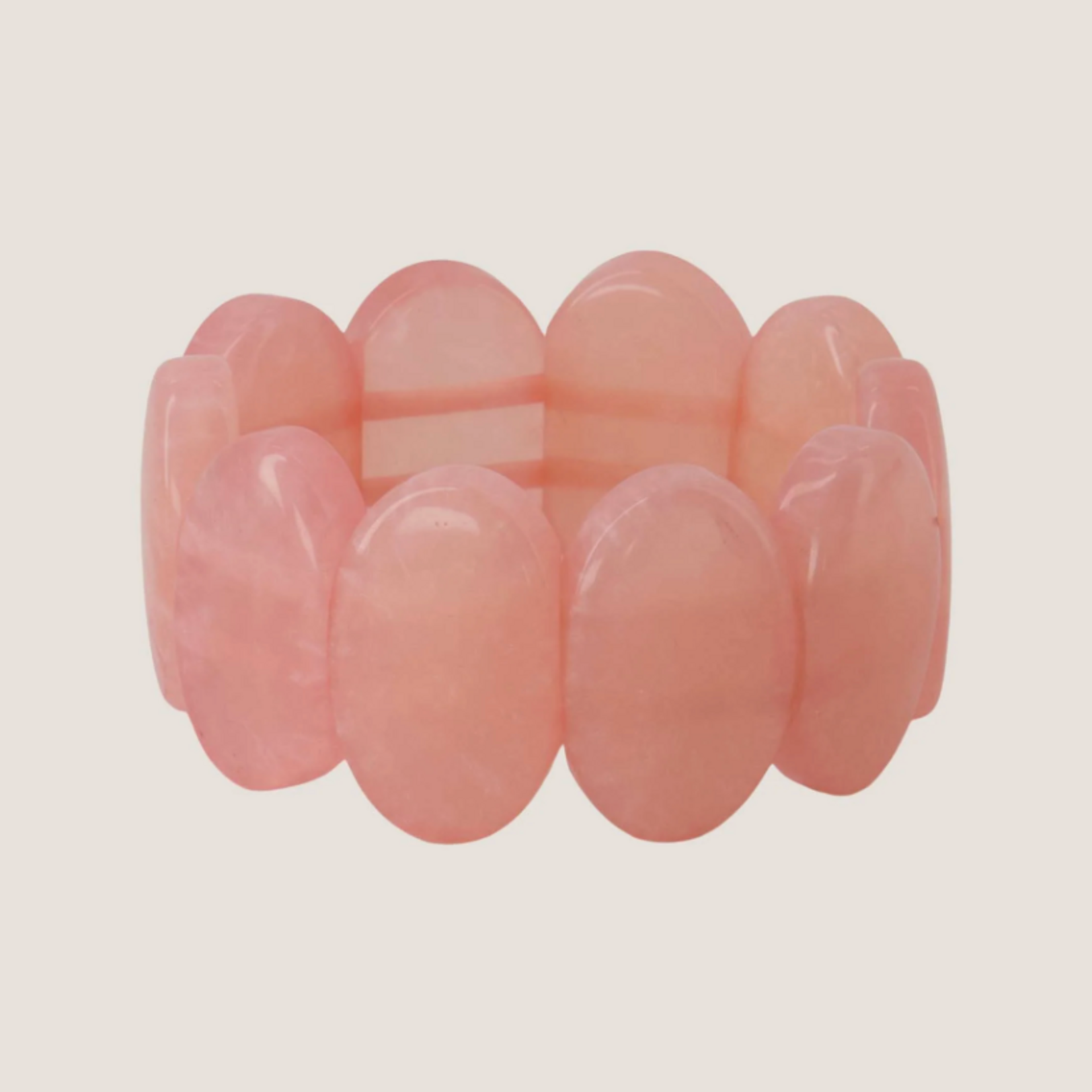 ZUSSS ZUSSS - Armband van kralen elastiek crispy pink