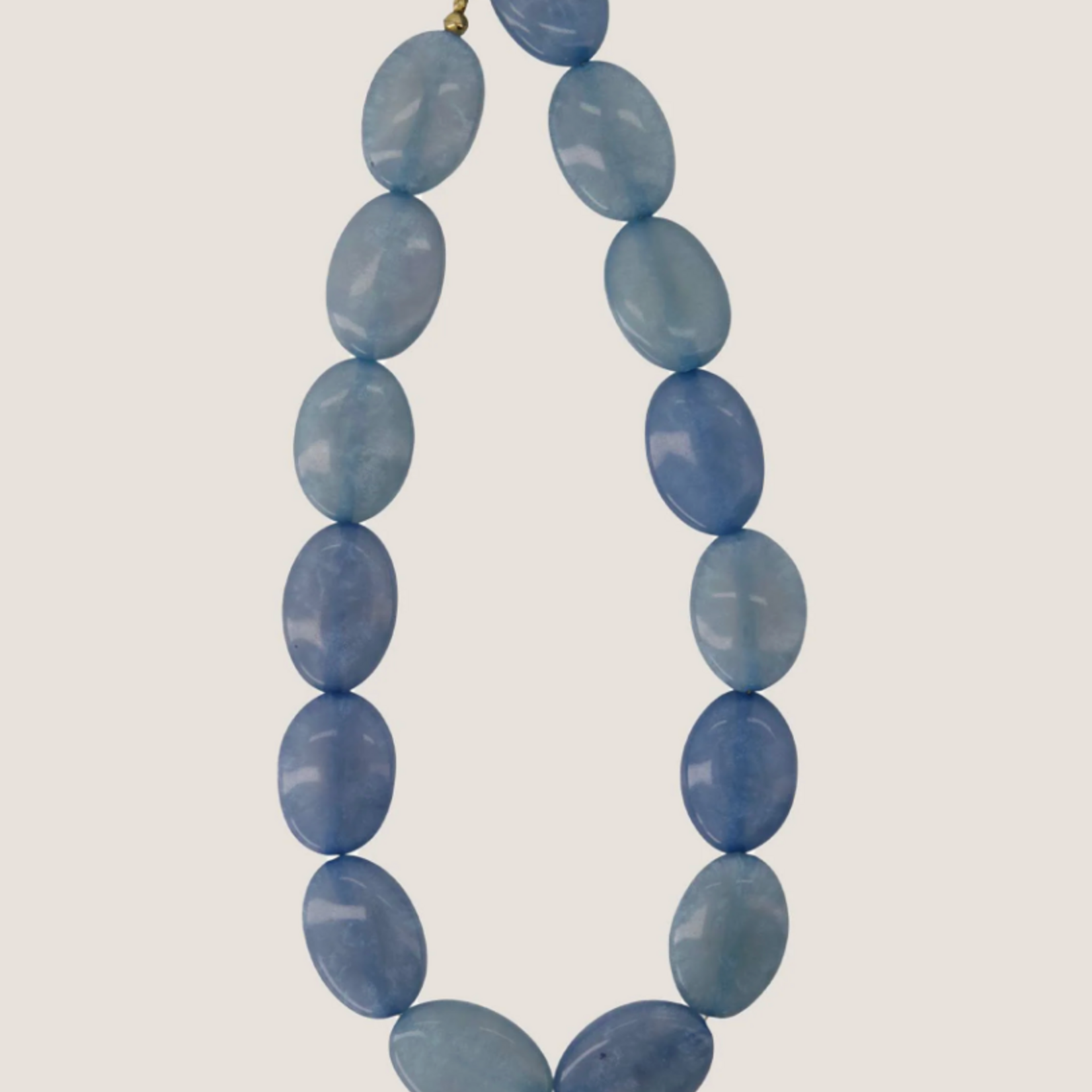 ZUSSS ZUSSS - Ketting van platte kralen cornflower blue