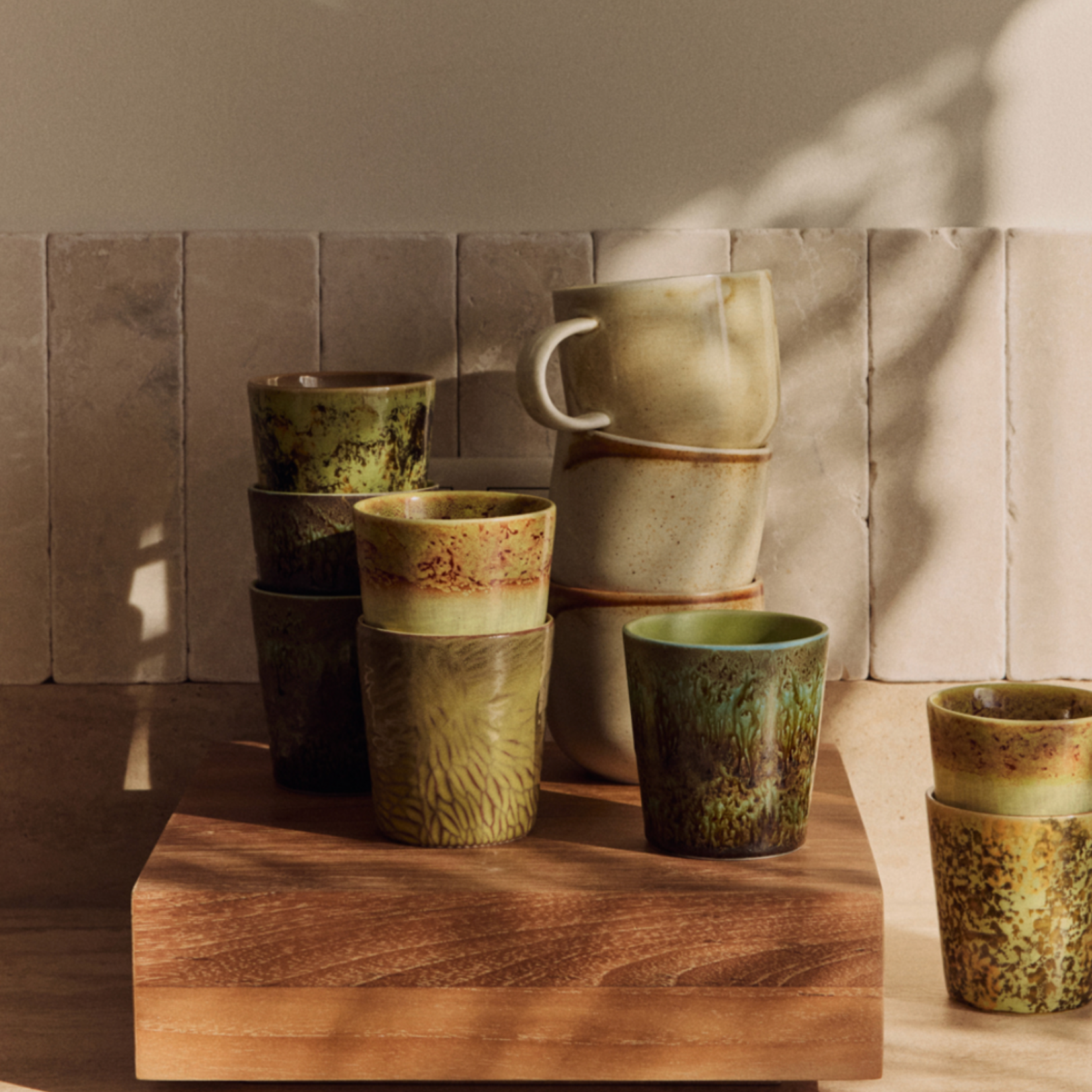 HKLIVING HKLIVING - Koffie mok set van 2 van Gogh sunflowers KST2001