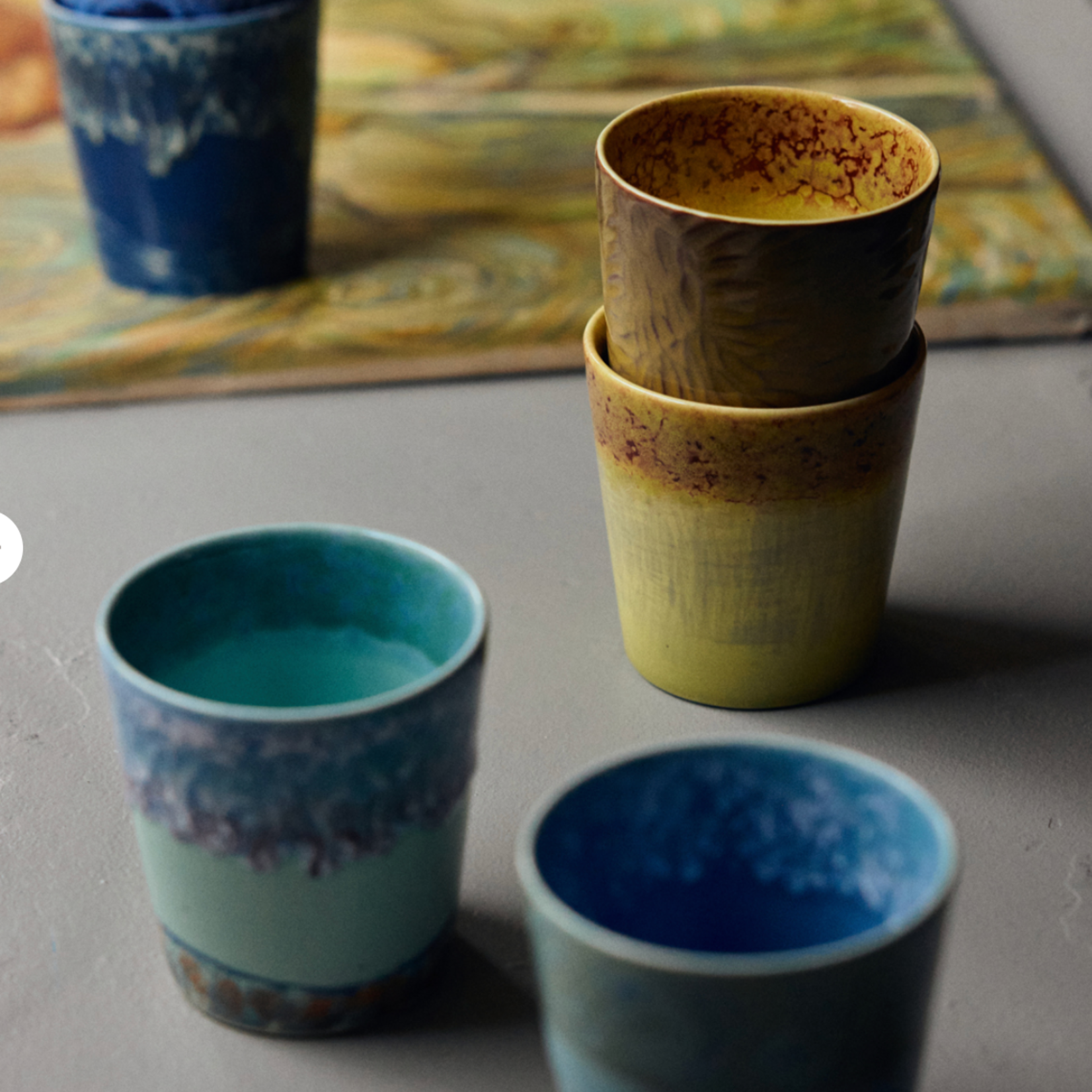 HKLIVING HKLIVING - Koffie mok set van 2 van Gogh sunflowers KST2001