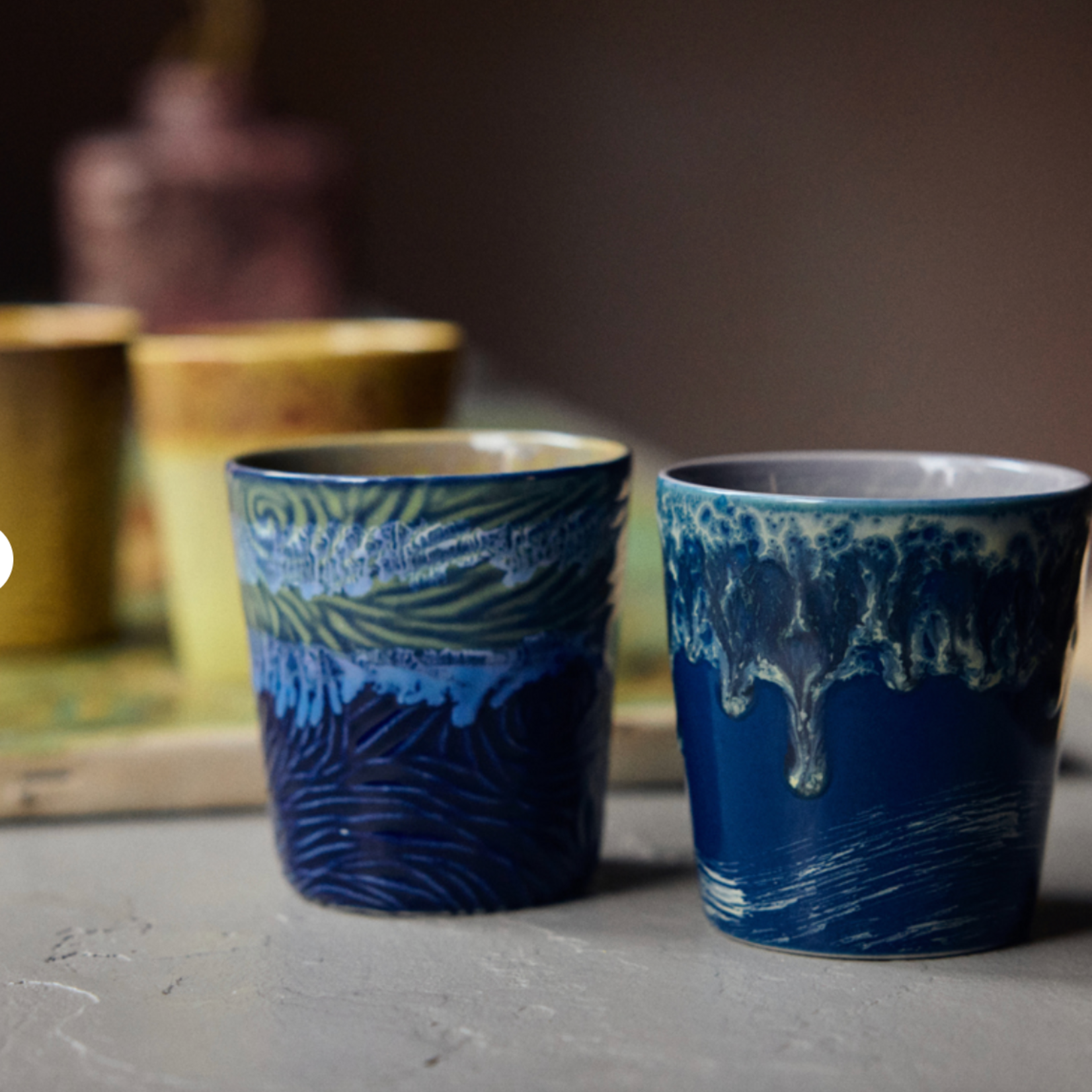 HKLIVING HKLIVING - Koffie mok set van 2 van Gogh starry night kst2003