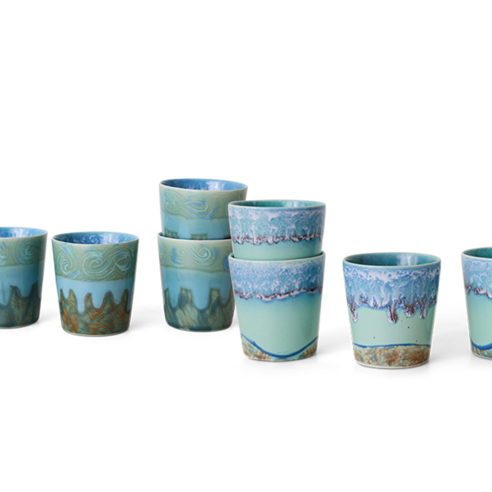 HKLIVING HKLIVING - Koffie mok van Gogh set van 2 zelf portret kst2002