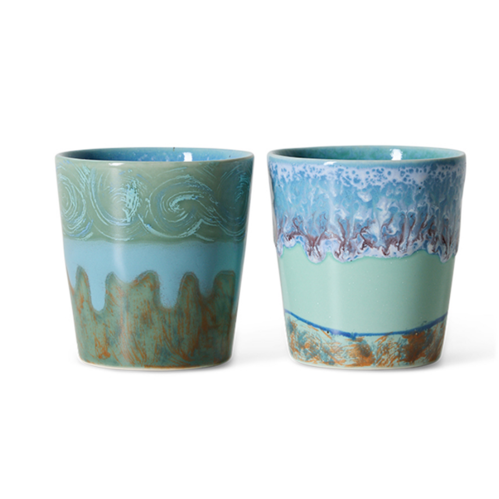 HKLIVING HKLIVING - Koffie mok van Gogh set van 2 zelf portret kst2002