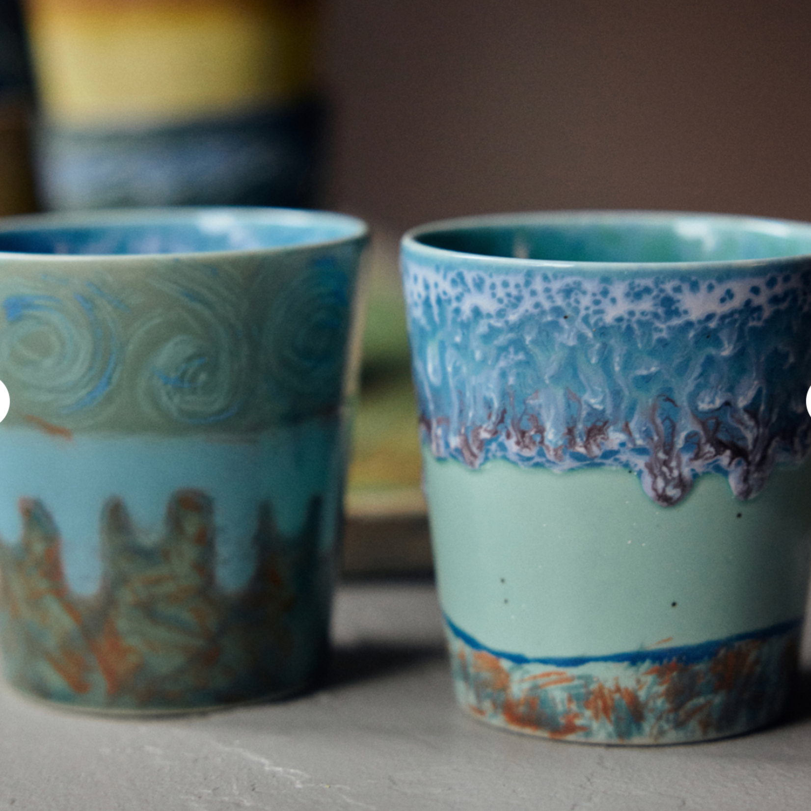 HKLIVING HKLIVING - Koffie mok van Gogh set van 2 zelf portret kst2002