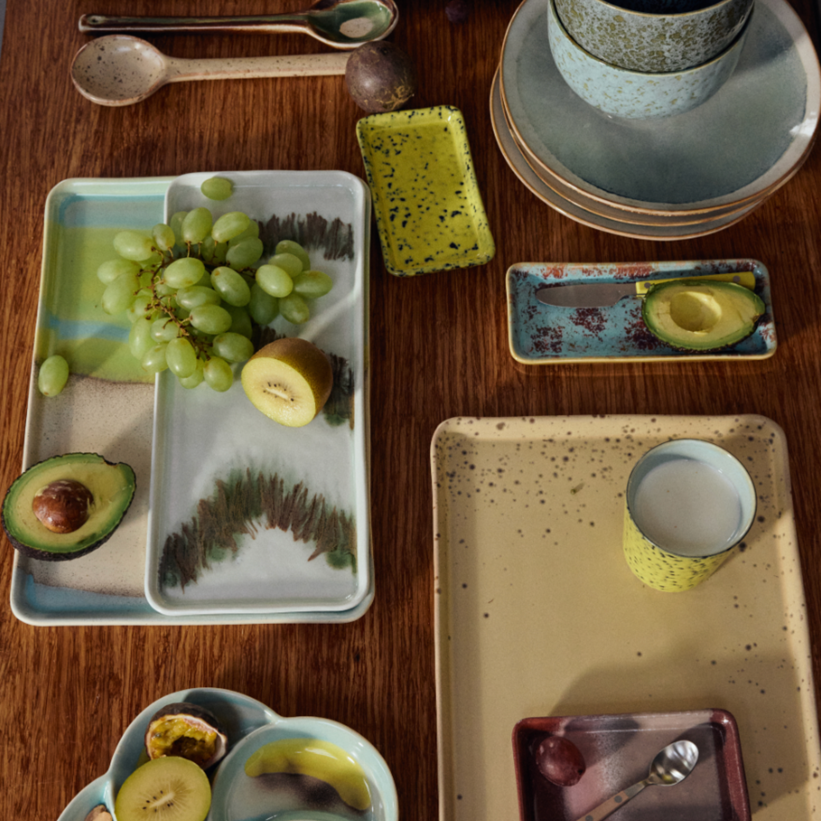 HKLIVING HKLIVING -  Groot dienblad 70s ceramics Glint KST0229