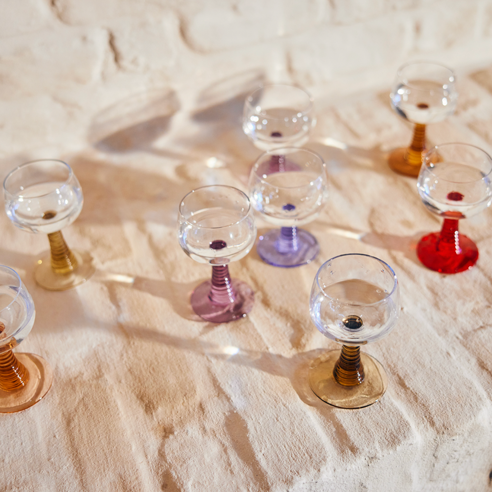 HKLIVING HKLIVING -  Swirl wine glass high nude AGL4429