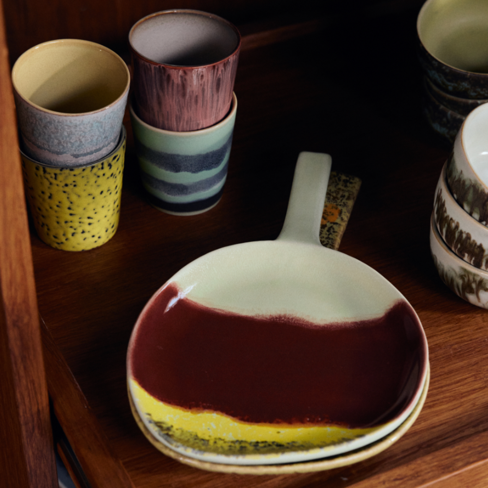 HKLIVING HKLIVING - 70's Koffie mok  rhubarb KST0235