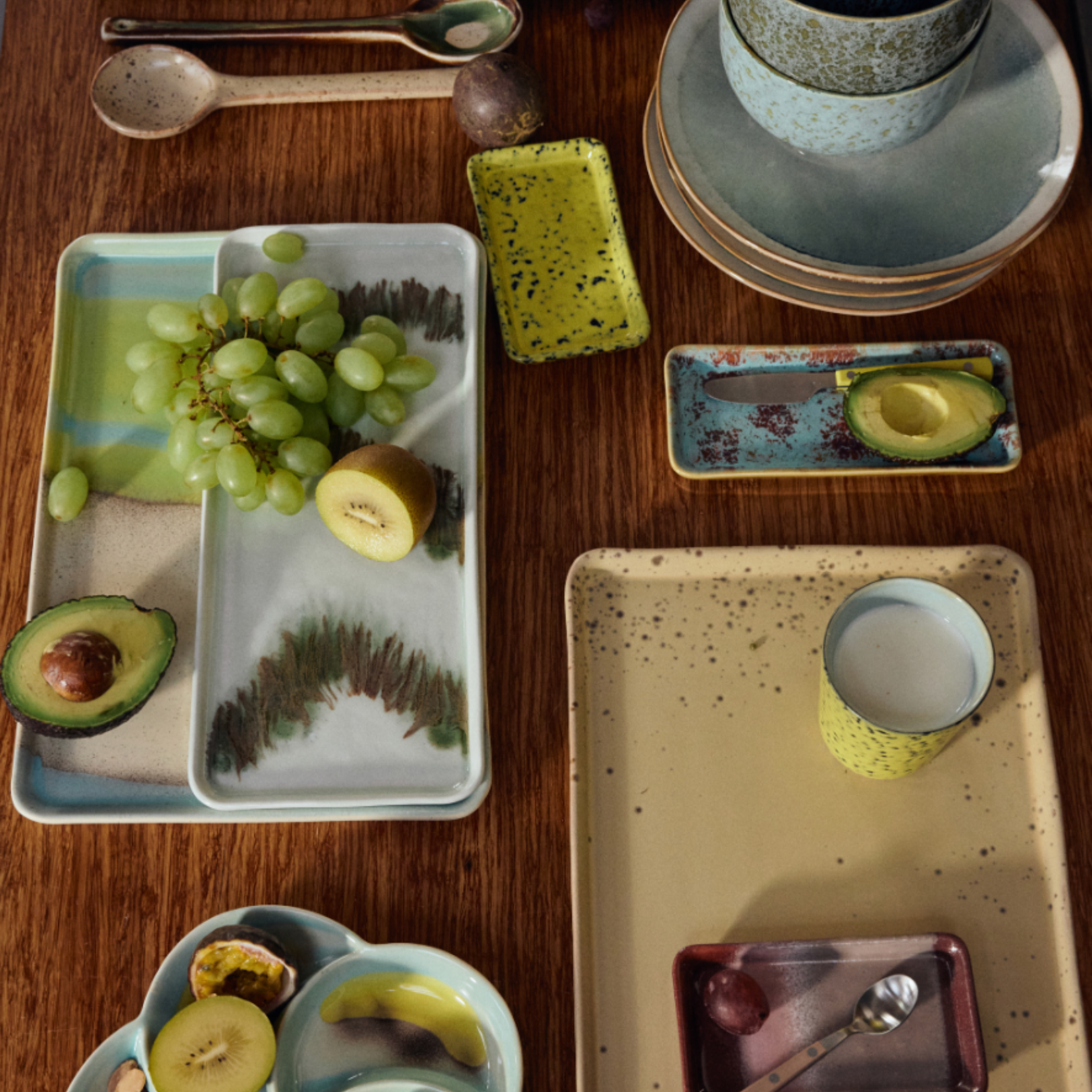 HKLIVING HKLIVING - 70's Groot dienblad grit KST0228