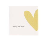 ZUSSS ZUSSS - Servetten vierkant hartje van goud