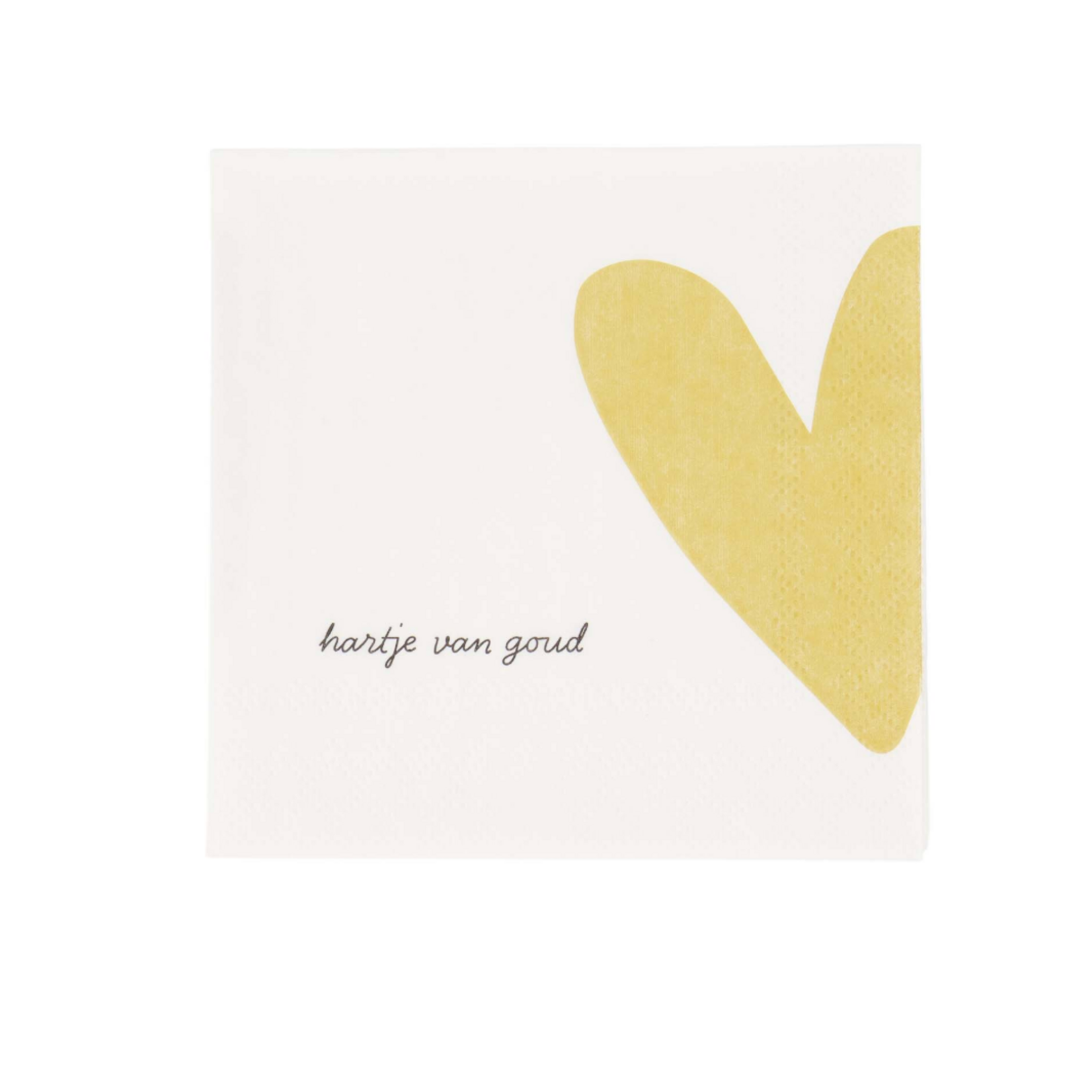 ZUSSS ZUSSS - Servetten vierkant hartje van goud