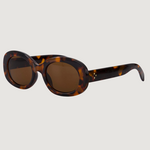 ZUSSS ZUSSS - Ovalen zonnebril met panter print incl koker