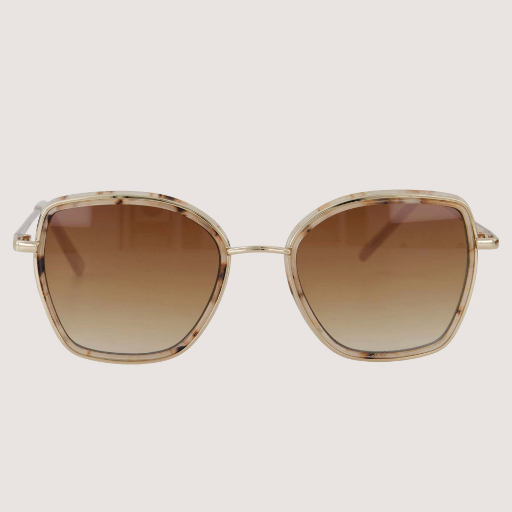 ZUSSS ZUSSS - Piloten zonnebril met hoeken incl koker