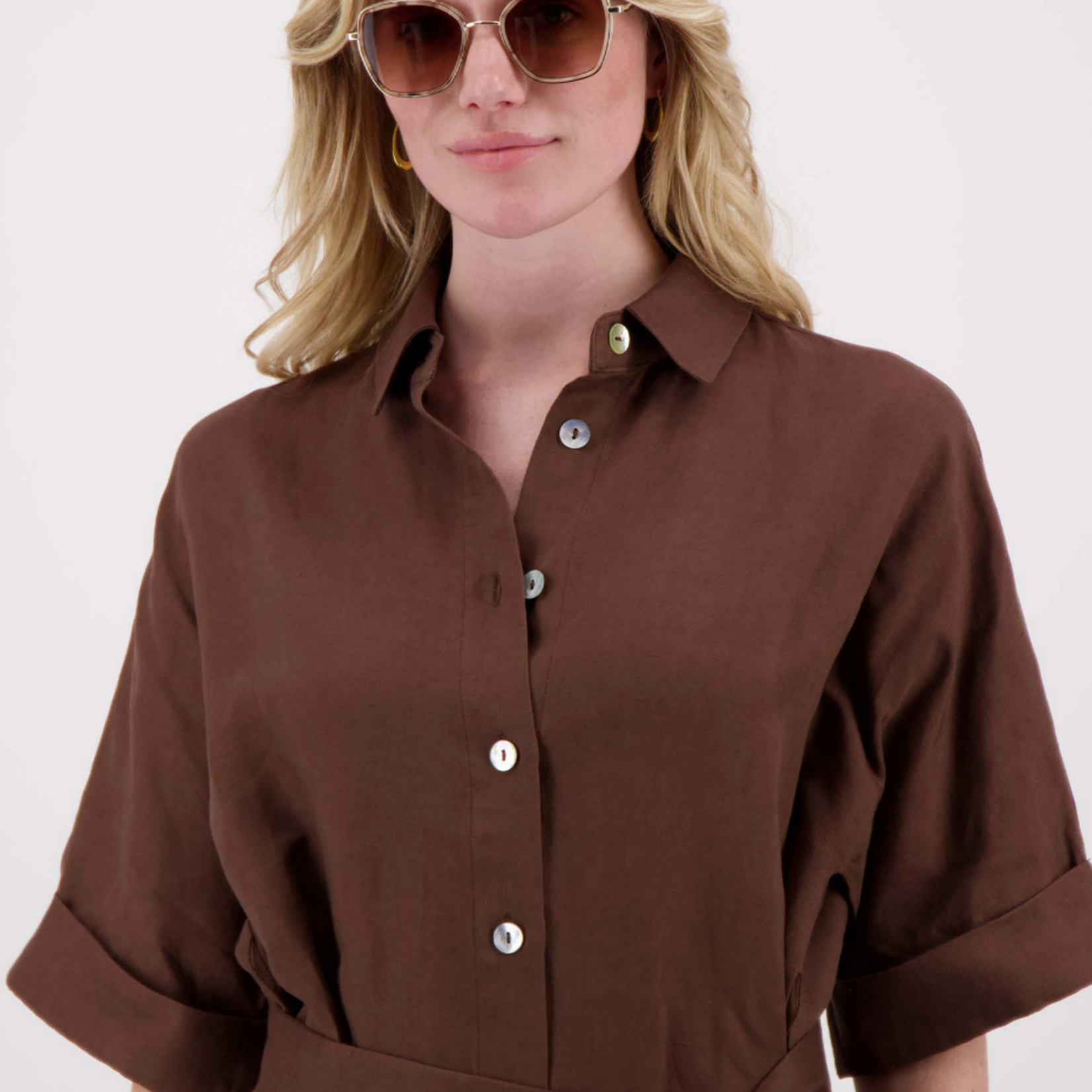 ZUSSS ZUSSS - Piloten zonnebril met hoeken incl koker