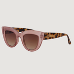 ZUSSS ZUSSS - Cat eye zonnebril met panterprint details incl koker